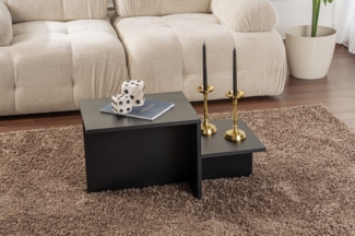 Couchtisch, 'Harmony', 40 x 40 x 80, Holz Schwarz