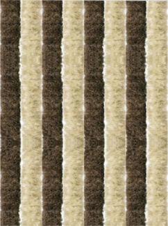 Flauschvorhang 140x220 Unistreifen beige - braun