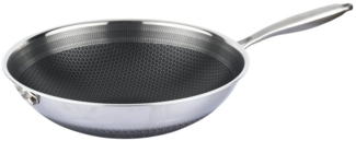 Wok Pfanne Edelstahl Wabenstruktur Ø32cm Induktion Anti Haft Kratzfest