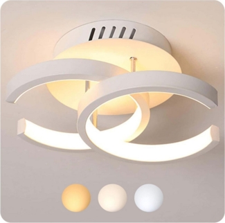 OYLCDI Deckenleuchten Deckenleuchte 3 Farbtemperaturen Dimmbar Deckenlampe 22W 3000-6000K, LED fest integriert, Warmweiß Kaltweiß, Neutralweiß, LED Deckenleuchte für Wohnzimmer Küche Schlafzimmer Flur Büro