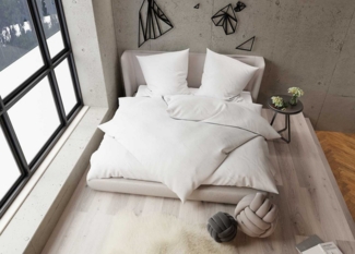 TENCEL™ Lyocell Bettwäsche weiß Garnitur 155x220 + 80x80