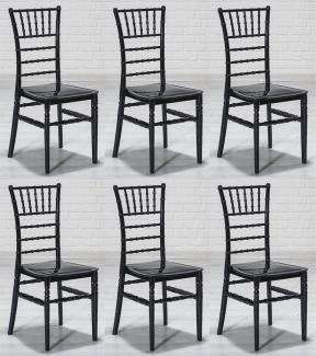 Casa Padrino Designer Acryl Stuhl Set Schwarz 40 x 46 x H. 92,5 cm - Esszimmerstühle - Acryl Esszimmer Möbel