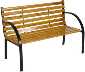 Leichte Tannenholz Gartenbank/Parkbank WOODSTOCK, 120 x 60,5 x 82 cm in natur