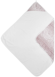 Meyco Baby Kapuzentuch Snake, Badetuch (aus 2-lagiger weicher 100% Baumwolle, vielseitige Einsatzmöglichkeiten, pflegeleicht, maschinenwaschbar, einfach kombinierbar, Größe: 90x90 cm), Lila