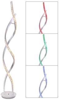 LED Kristall Stehlampe, Chrom, Fernbedienung, H 116 cm