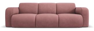 Micadoni Boucle Sofa Molino 3-Sitzer Strukturierter Stoff Rosa