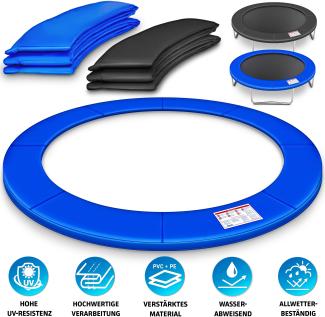 KIDUKU® Trampolin Randabdeckung Blau Ø244 cm Federabdeckung reißfest Randschutz