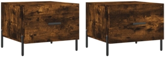 Couchtische, Sofatische 2 Stk. Räuchereiche 50x50x40 cm Holzwerkstoff