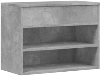 vidaXL Schuhbank Betongrau 60x30x45 cm Holzwerkstoff 808742