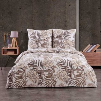 Buymax Bettwäsche, Biber, 3 teilig, 200x220 cm Flanell 100% Baumwolle Winterbettwäsche mit Reißverschluss