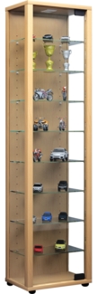 VCM Standvitrine Edana 911769 Buche H. 115 x B. 33 x T. 18 cm