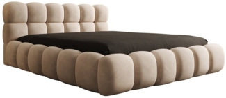 Luxusbetten24 Polsterbett Designer Polsterbett Boston Samt, mit Stauraum