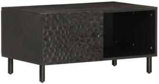 vidaXL Couchtisch Schwarz 80x50x40 cm Massivholz Mango 356823