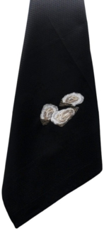 Vista Portuguese Geschirrtuch Austern mit exklusiver Stickerei, 100 % Baumwolle, schwarz