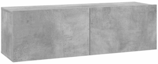 TV-Schrank Lowboard TV Betongrau 100x30x30 cm Holzwerkstoff
