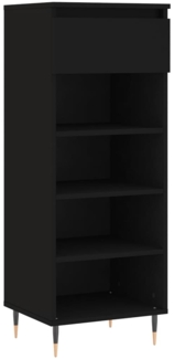 vidaXL Schuhschrank Schwarz 40x36x105 cm Holzwerkstoff 831453