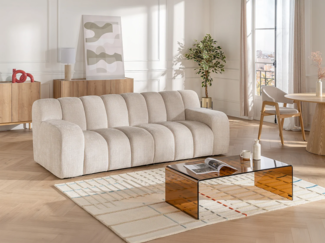 Vente-unique - 3-Sitzer-Sofa – Chenille-Stoff – Beige – BELADON