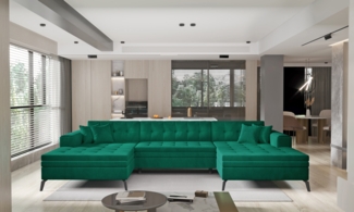 Wohnideebilder Vertizo Dunkelgrün Ecksofas & Eckcouches CO-VER-UV-35LU