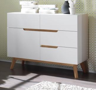 MCA Furniture CERVO Sideboard in weiß matt Lack Eiche