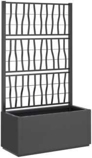 vidaXL Pflanzkübel mit Rankgitter Dunkelgrau 80x36x140 cm PP 368780