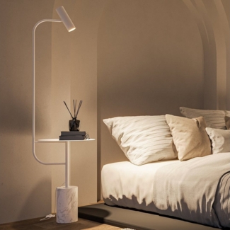 Neona Stehlampe ARTEMIS Weiß, Bewegliches Leuchtelement, GU10 6W, Warmweiß