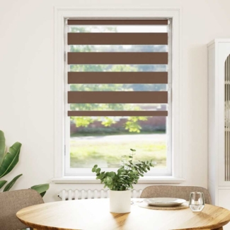 vidaXL Zebrarollo Braun 90x150 cm Stoffbreite 85,9 cm Polyester 4014337