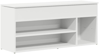 vidaXL Schuhbank Weiß 102x30,5x45 cm Holzwerkstoff 859136