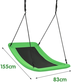 Baumschaukel Outdoor-Schaukel aus Oxford-Stoff Gartenschaukel 83 x 155 cm Grün