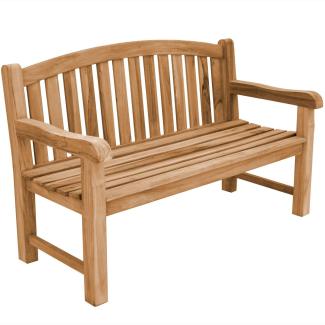 XXL Parkbank Bari Teak Massivholz extra stark - Breite: 150 cm