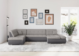 DOMO collection Wohnlandschaft Moric U-Form auch in Cord, im XXL-Format, wahlweise mit Bettfunktion und Armlehnenverstellung