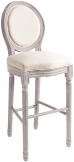 Barhocker 2 Stk. Weiß Leinen [245351]