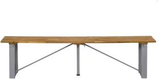 Gartenbank SON LA in natur & grau, T33,5 x B170 x H42 cm