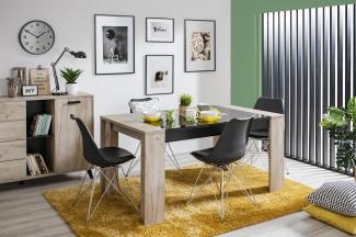 Esstisch >Temerin< in Grey Oak - 154x75x90,5cm (BxHxT)