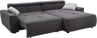 Jockenhöfer Gruppe Ecksofa Unos, L-Form, mit 60cm elektrischer Sitztiefenverstellung, 140kg Belastbarkeit, USB, verstellbaren Kopfstützen & Zierkissen