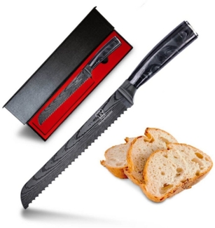 Küchenkompane Brotmesser Kuro Brotmesser - Messer aus gehärteter Edelstahl Rasiermesser scharf.