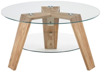 expendio Couchtisch Loan 1, Glas / Asteiche 75 x 40 x 75 cm