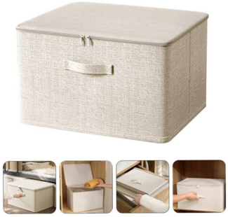 Coonoor Aufbewahrungsbox Große Aufbewahrungsbox für Kleidung, faltbare Stoffbox mit Deckel, Schrank-Organizer, langlebiger Aufbewahrungskorb für Zuhause