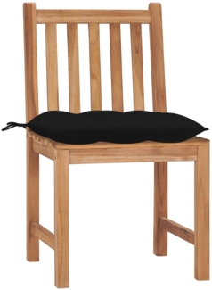 vidaXL Gartenstühle 2 Stk. mit Kissen Massivholz Teak 3062938