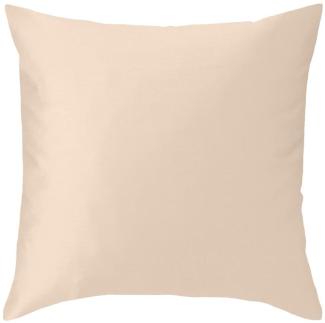 Curt Bauer Uni Mako-Satin Kissenbezug|Kissenbezug einzeln 40x40 cm| beige