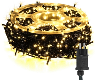 Clanmacy LED-Lichterkette 500-2000 LED 50-200M Lichterkette Beleuchtung Weihnachten Party