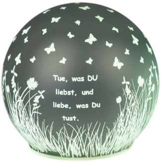 formano LED Dekolicht Kugel salbei 12cm - Tue was du liebst oder Denke an das was du hast, LED fest integriert