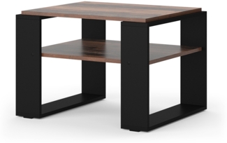 Couchtisch Helm Antikholz 65.6 x 55.8 cm mit Ablage Vicco