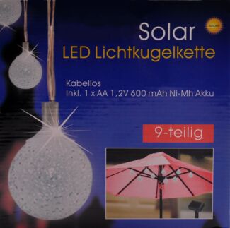 Solar LED Lichterkette Weihnachtsdeko Winterdeko Gartendeko Leuchte Leuchtkugel