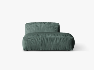 Micadoni Ecksofa-Modul Martina 1-Sitzer Samt Petrol Rechts