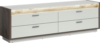 INOSIGN Lowboard Treviso, Breite 187cm, inkl. Frontbeleuchtung, 4 Schubkästen, TV-Board, Mediamöbel, TV-Bank, Fernsehschrank, Wohnzimmerschrank