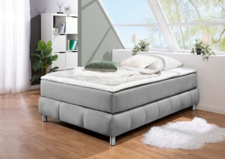 andas Boxspringbett Salo, Ohne Kopfteil, inkl. Topper, auch in Überlänge 220 cm