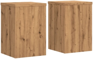 vidaXL Pflanzenständer 2 Stk. Artisan-Eiche 20 x 20 x 30 cm Holzwerkstoff 852905