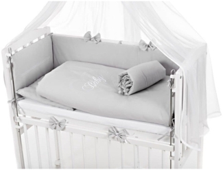 Baby Bettwäscheset mit Applikation HERZ für Beistellbett