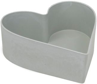 matches21 HOME & HOBBY Blumentopf Herz Kunststoffschale Pflanzschale hellgrau 1 Stk 22x20 cm (1 St)