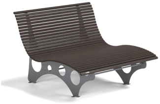 HOME DELUXE Wellenliege NIRA - Nussbaum